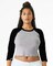 BELLA+CANVAS Micro Rib 3/4 Raglan Sleeve Baby Tee for Kids Casual Wear, Soft Cotton Blend Everyday Comfort Top
